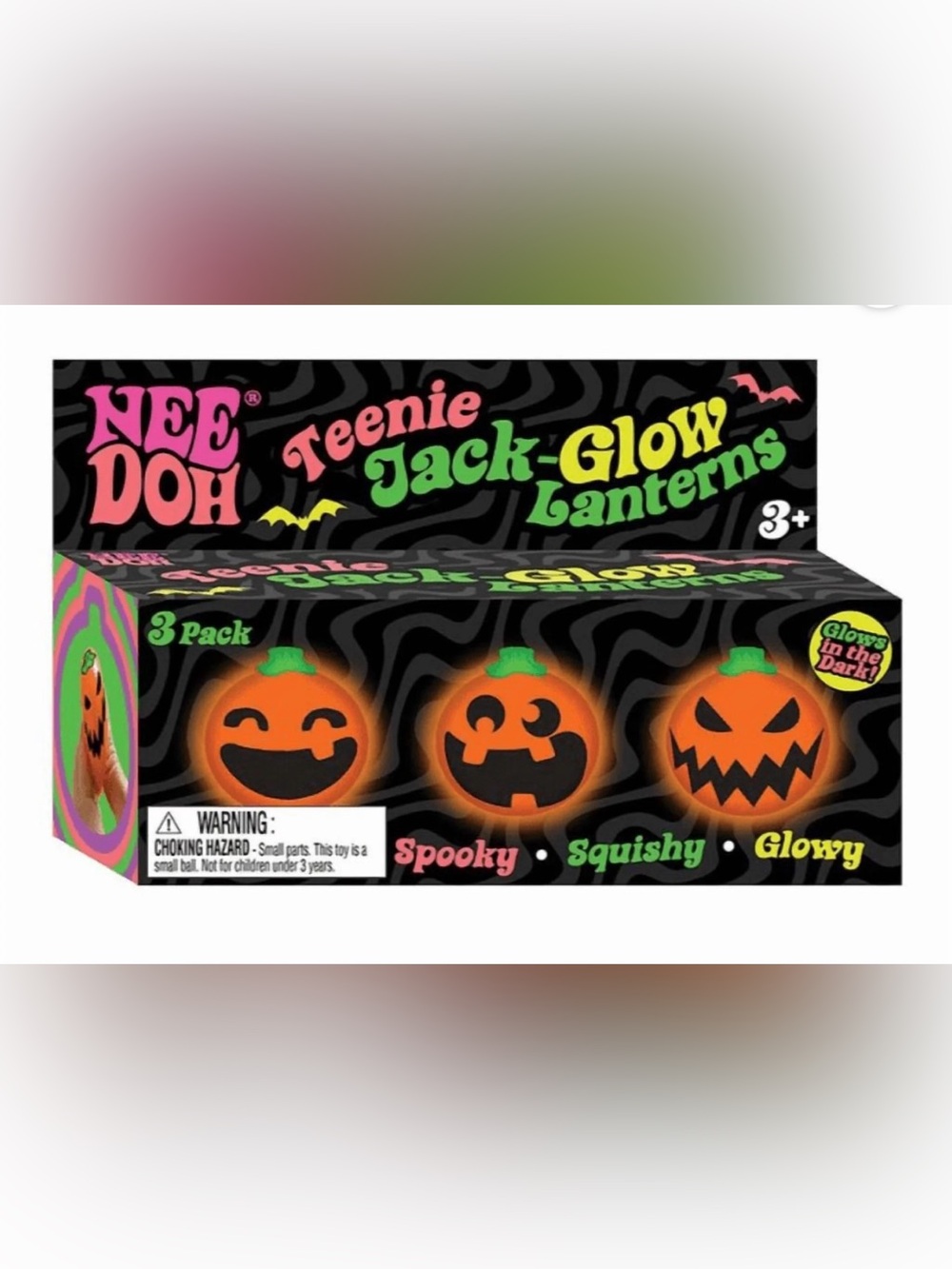 NeeDoh Teenie Jack-Glow Lanterns 3-pack 
🔥RARE NEW Glow in dark